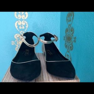 BCBG Black Suede Flats